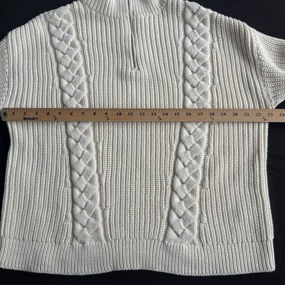 Haven Well Within Cable Knit Sweater Womens Extra Large XL Cream Chunky Winter - Picture 7 of 10